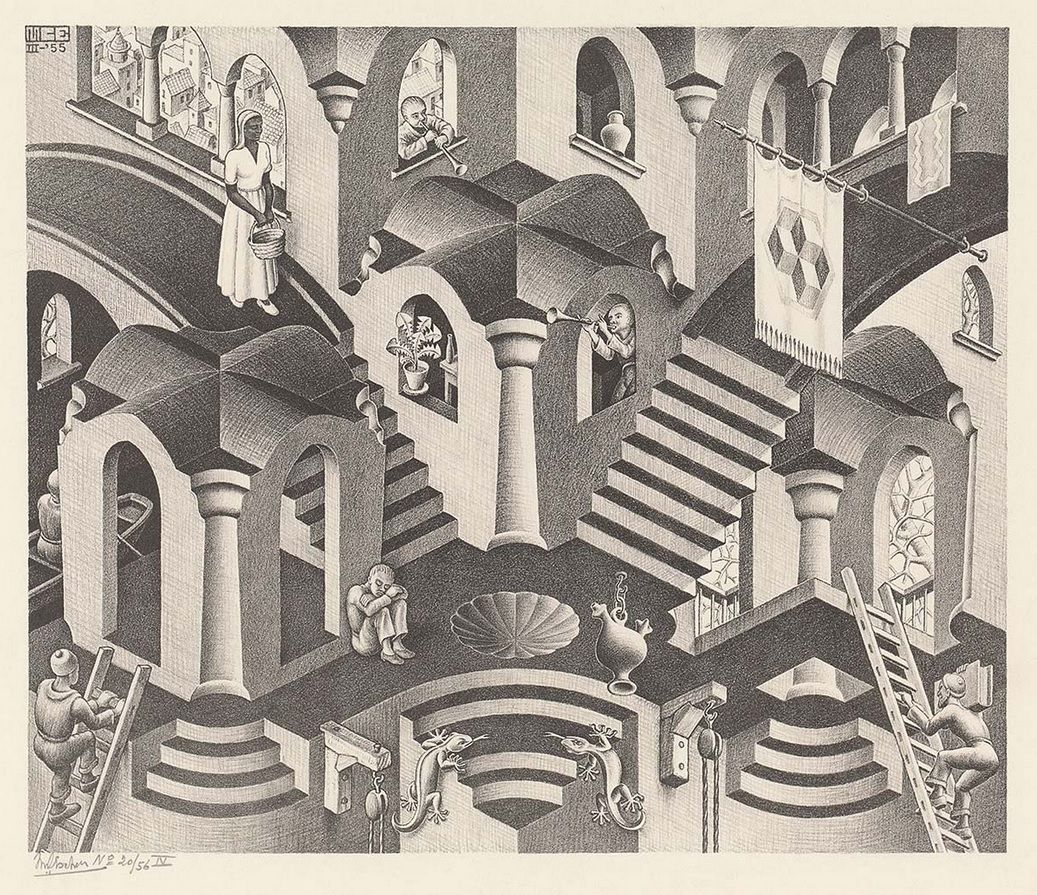 M.C. Escher: 'Hol en bol' 